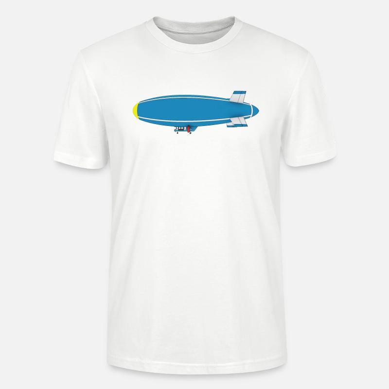 Dirigeable, Zeppelin, Vue latérale - T-shirt bio CRAFTER Stanley Stella Unisexe - blanc