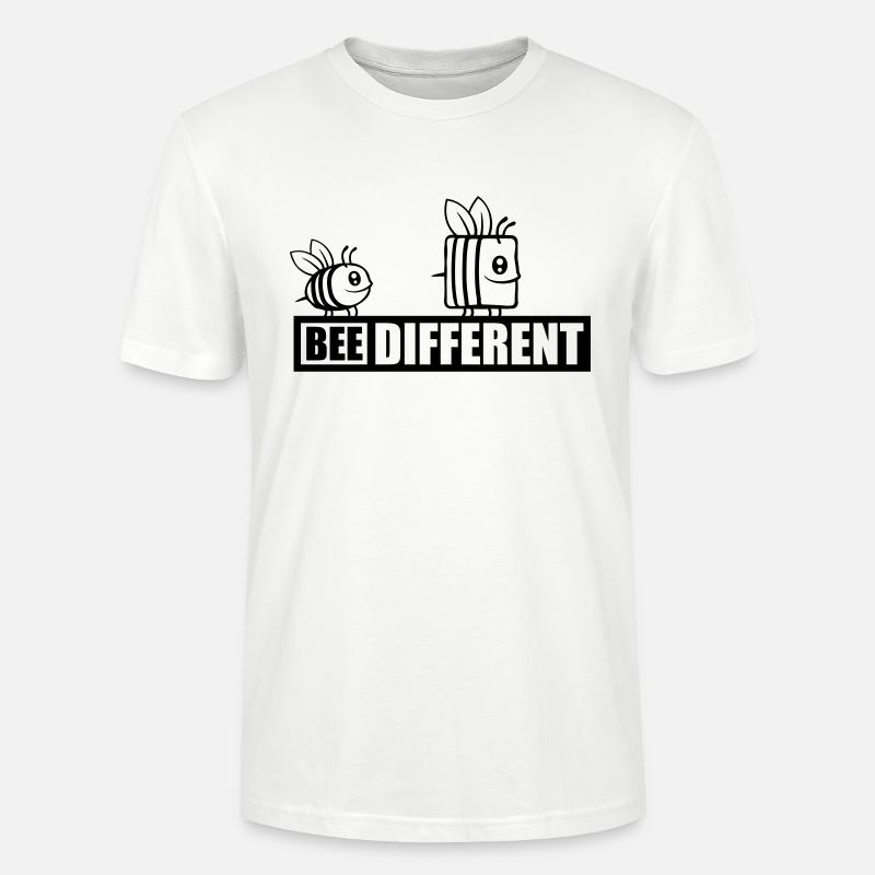 bee different Spruch Zitat - Stanley/Stella Unisex Bio-T-Shirt CRAFTER - Weiß