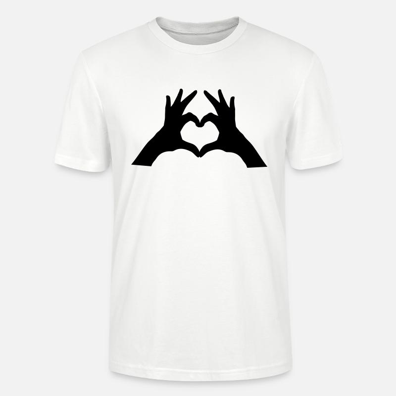hands heart - Stanley/Stella Unisex Bio-T-Shirt CRAFTER - Weiß