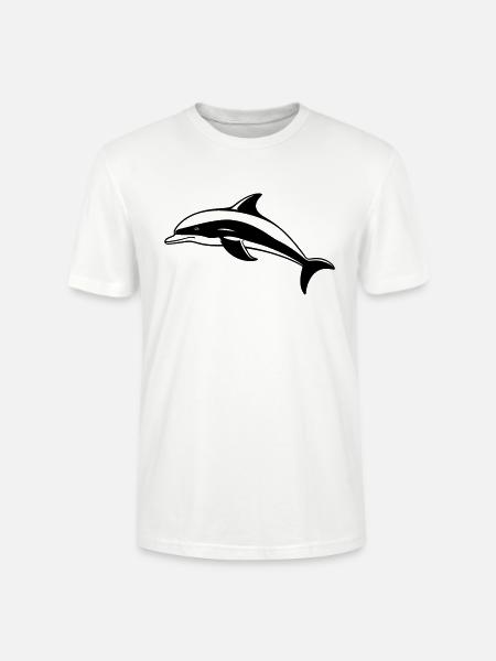 Kleiner Delphin - Stanley/Stella Unisex Bio-T-Shirt CRAFTER - Weiß