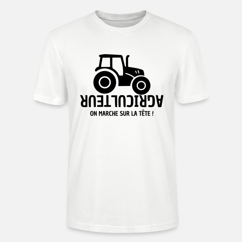 Bauer, Bauer, Bauer, Traktor - Stanley/Stella Unisex Bio-T-Shirt CRAFTER - Weiß