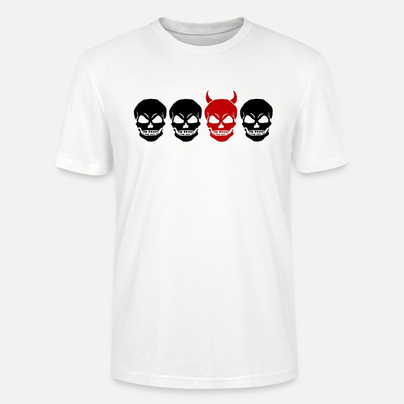 DIFFERENT SKULL2 -2C - Stanley/Stella Unisex Bio-T-Shirt CRAFTER - Weiß