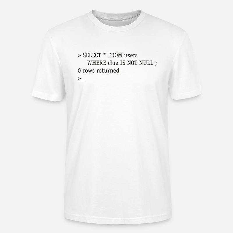 SQL No Clue - T-shirt bio CRAFTER Stanley Stella Unisexe - blanc