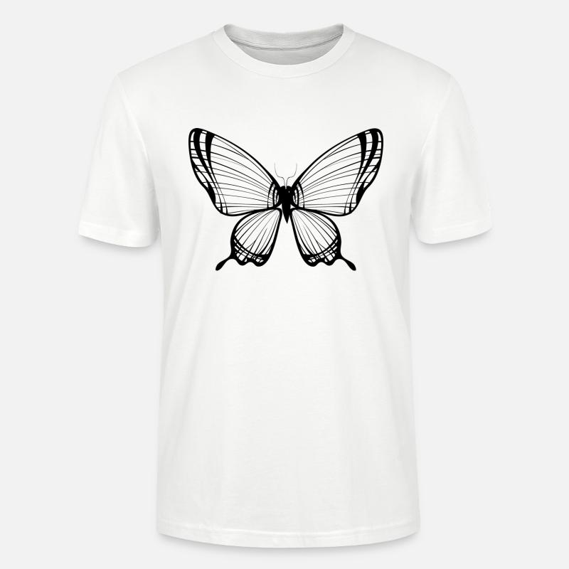 papillon - T-shirt bio CRAFTER Stanley Stella Unisexe - blanc