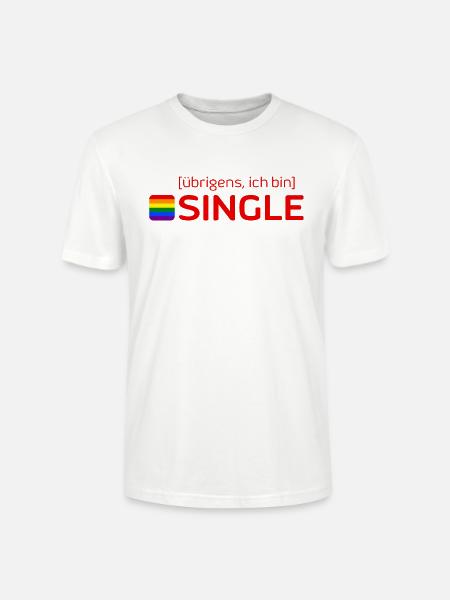 [übrigens, ich bin] SINGLE - Stanley/Stella Unisex Bio-T-Shirt CRAFTER - Weiß