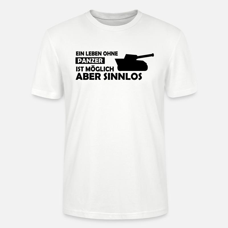 ein leben ohne panzer - Stanley/Stella Unisex Bio-T-Shirt CRAFTER - Weiß