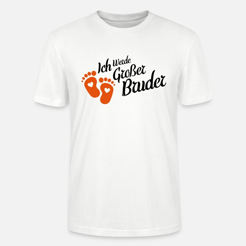 ich werde grosser bruder - Stanley/Stella Unisex Bio-T-Shirt CRAFTER - Weiß
