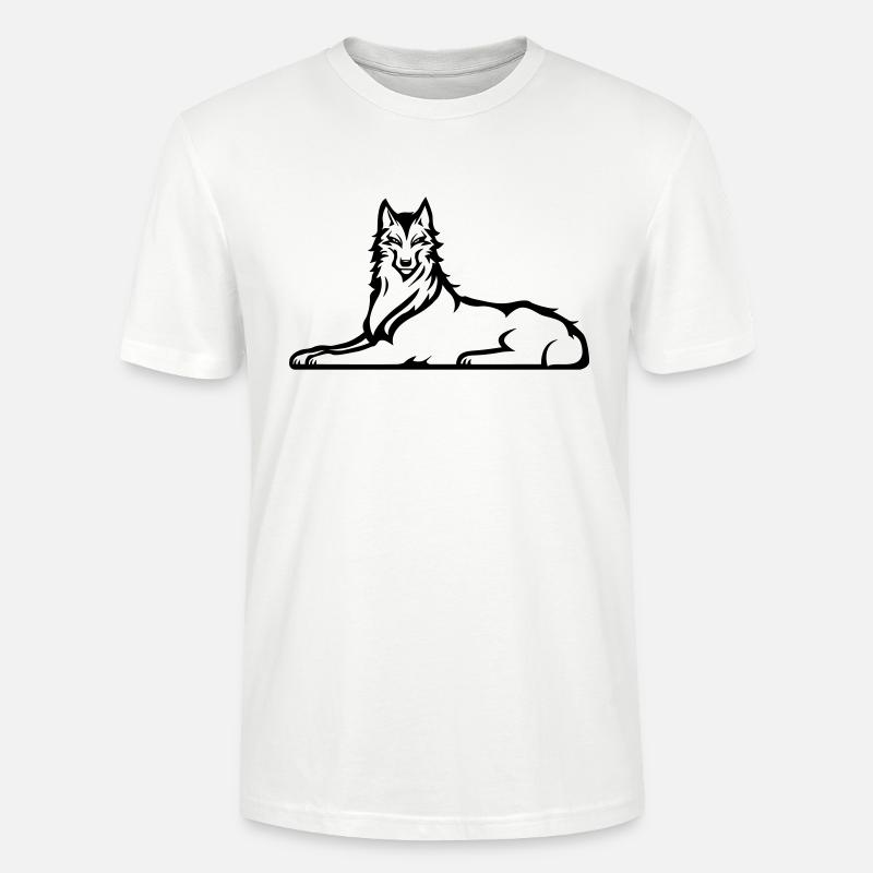 Tschetschenischer Wolf - Stanley/Stella Unisex Bio-T-Shirt CRAFTER - Weiß