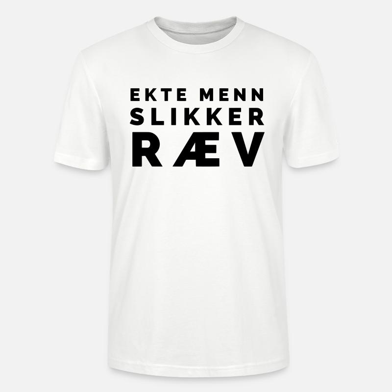 Todelliset miehet nuolevat persettä - Stanley/Stella CRAFTER unisex luomu-t-paita - valkoinen
