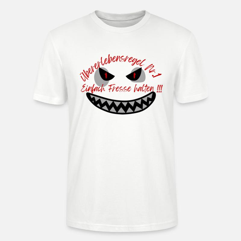 "Überlebensregel Nr 1" Design Subtil - Stanley/Stella Unisex Bio-T-Shirt CRAFTER - Weiß
