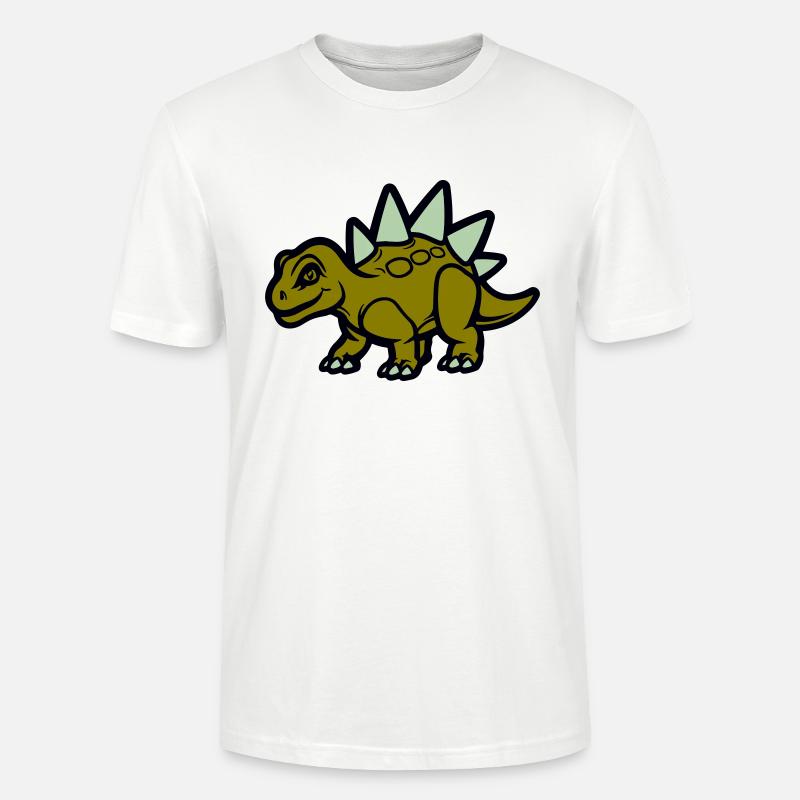 Stegosaurus Comic - Stanley/Stella CRAFTER Unisex Organic T-Shirt - white
