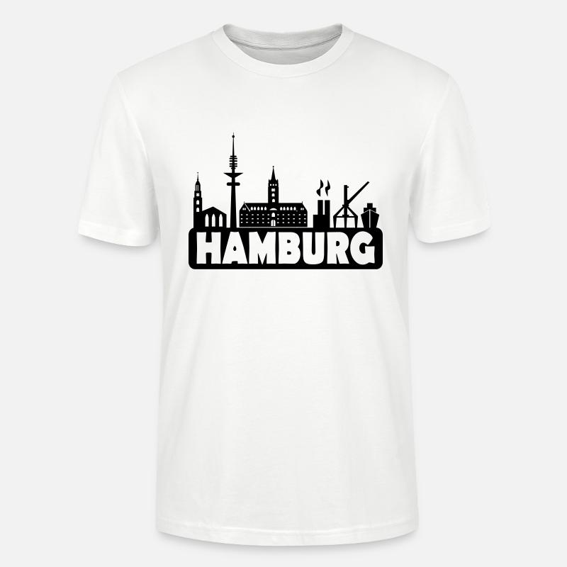 Skyline Hamburg - Hamburger Skyline - Stanley/Stella Unisex Bio-T-Shirt CRAFTER - Weiß