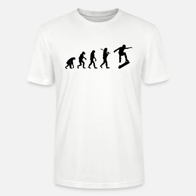 Evolution skate - Stanley/Stella Unisex Bio-T-Shirt CRAFTER - Weiß