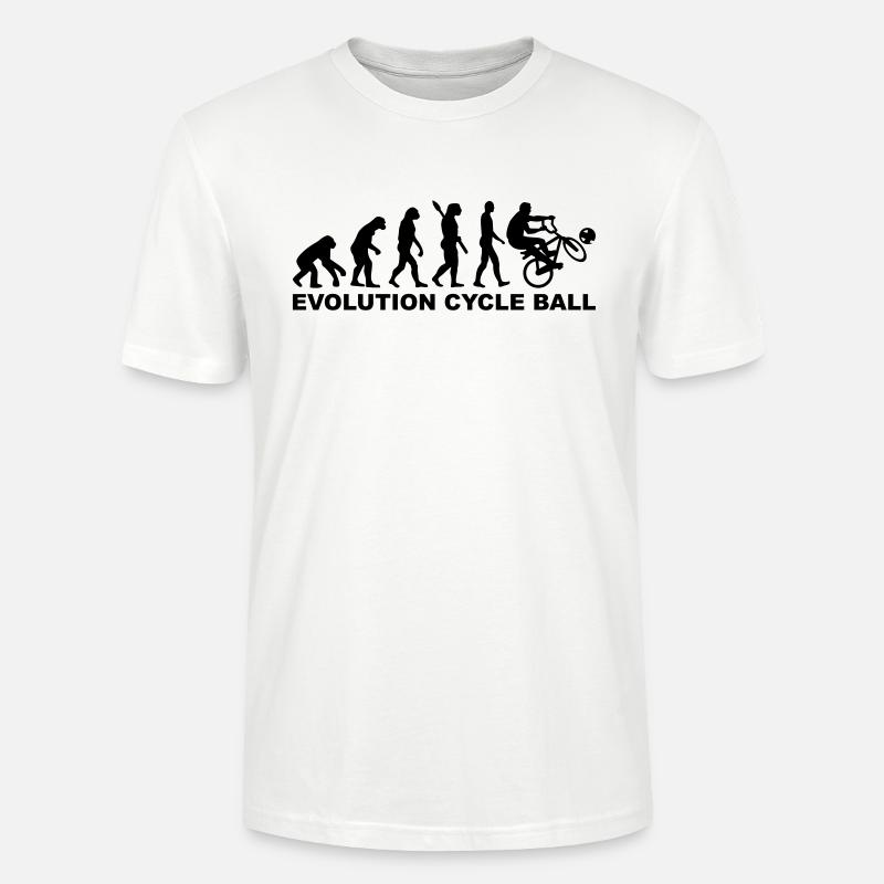 Evolution Cycle ball - Stanley/Stella CRAFTER Unisex Organic T-Shirt - white