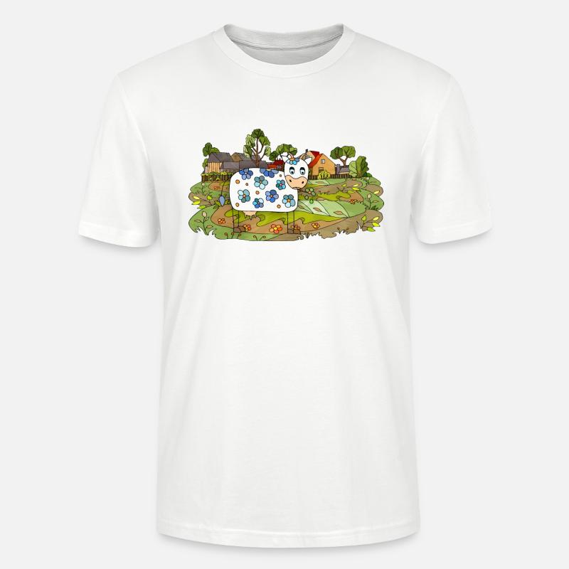 Landschaft mit einer Kuh - Stanley/Stella Unisex Bio-T-Shirt CRAFTER - Weiß