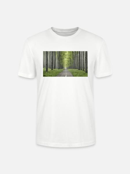 Strasse im Wald - Stanley/Stella Unisex Bio-T-Shirt CRAFTER - Weiß