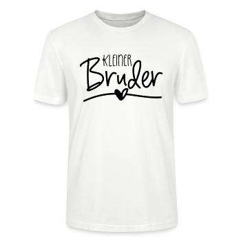 Kleiner Bruder - Stanley/Stella Unisex Bio-T-Shirt CRAFTER - Weiß - Vorne - Alina (178cm) & Michal (187cm)