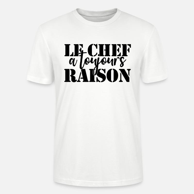 Chef hat immer Recht - Stanley/Stella Unisex Bio-T-Shirt CRAFTER - Weiß