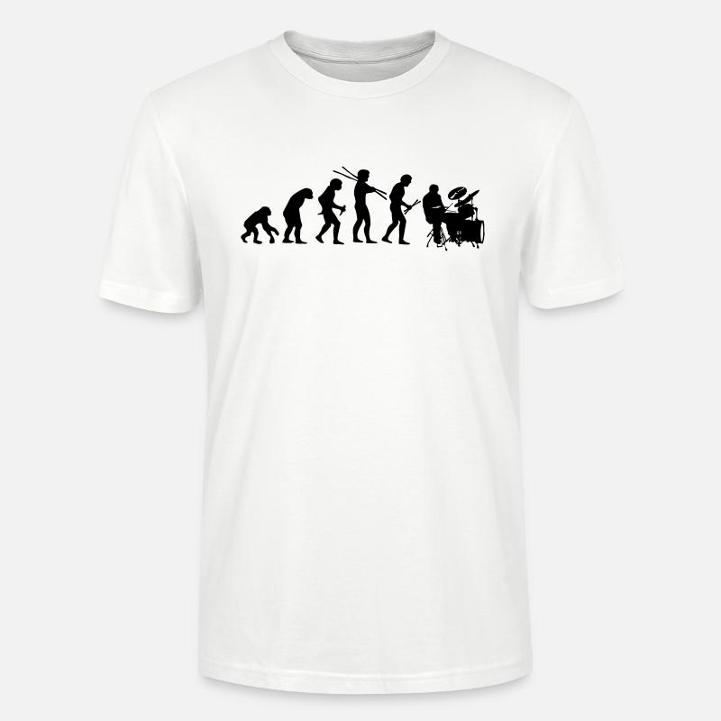 Evolutionary development - Stanley/Stella CRAFTER Unisex Organic T-Shirt - white