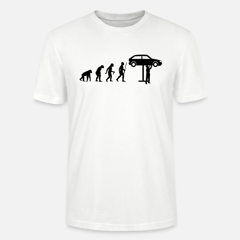 Evolution de la Mécantronique - T-shirt bio CRAFTER Stanley Stella Unisexe - blanc