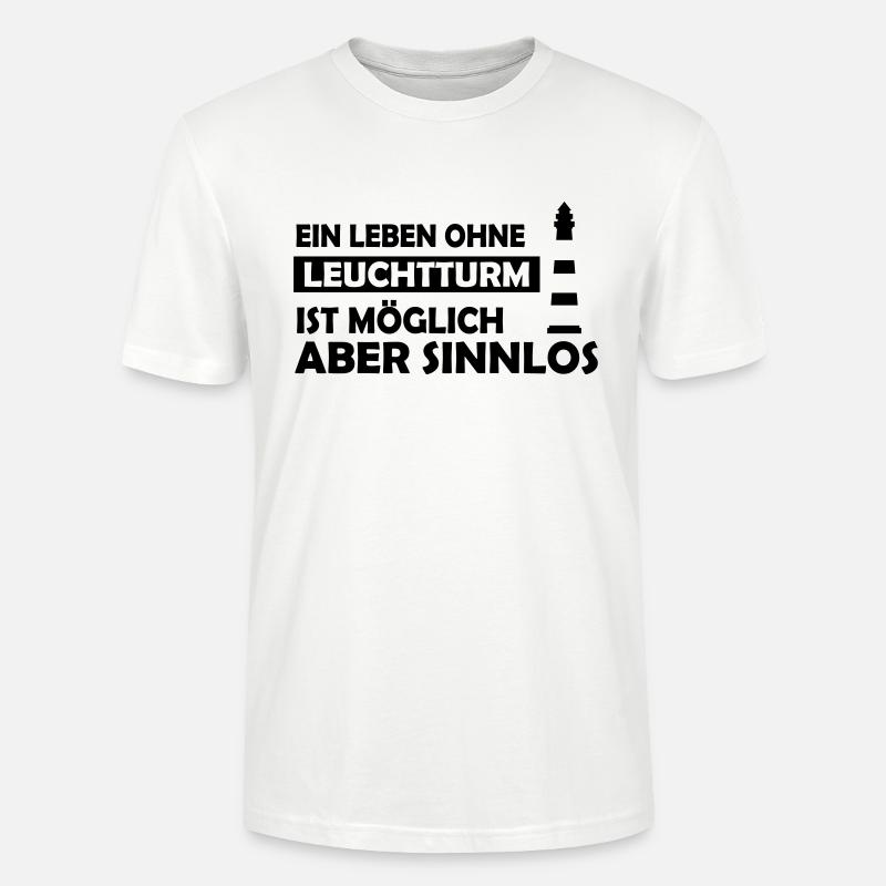 ein leben ohne leuchtturm - Stanley/Stella Unisex Bio-T-Shirt CRAFTER - Weiß