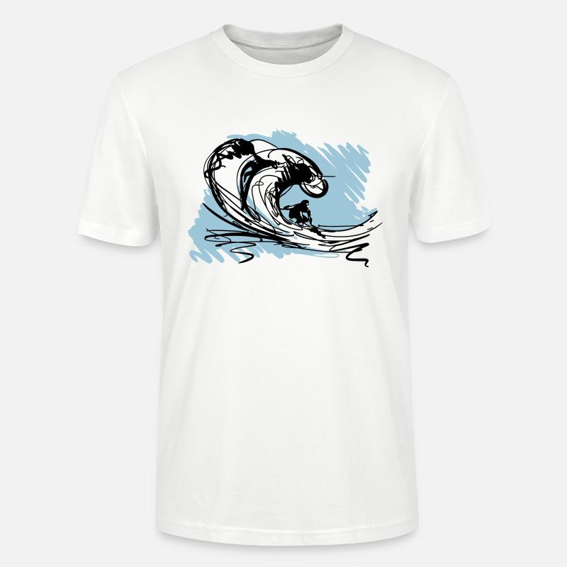 Baril de surf - T-shirt bio CRAFTER Stanley Stella Unisexe - blanc