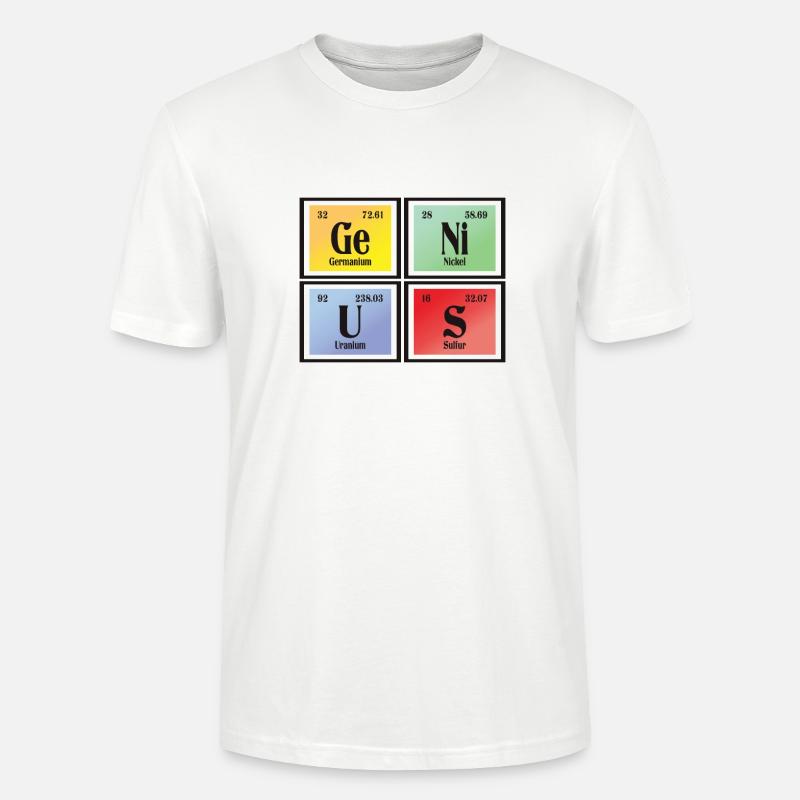 Genius | Periodensystem der Elemente - Stanley/Stella Unisex Bio-T-Shirt CRAFTER - Weiß