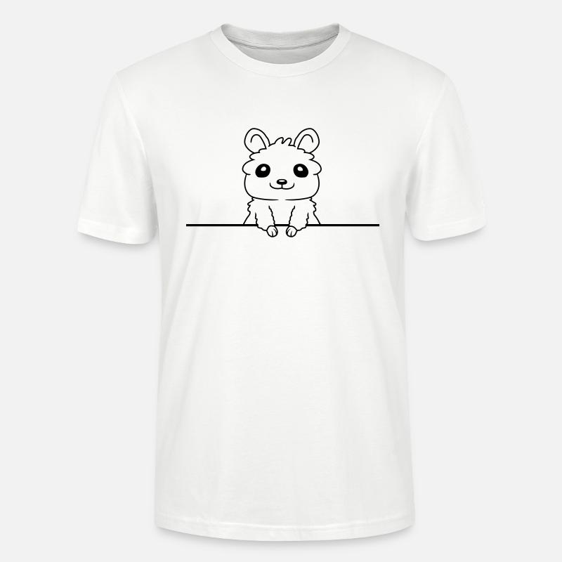 Hinter Mauer Hamster lustig - Stanley/Stella Unisex Bio-T-Shirt CRAFTER - Weiß