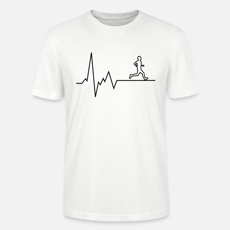 Herzschlag Läufer - Stanley/Stella Unisex Bio-T-Shirt CRAFTER - Weiß