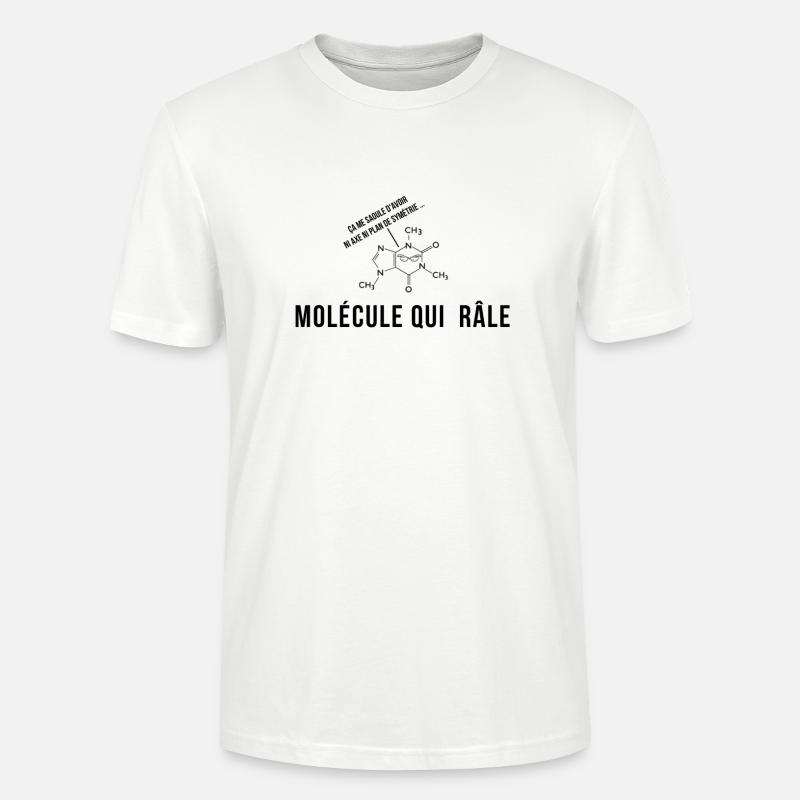 Molécule Chirale - T-shirt bio CRAFTER Stanley Stella Unisexe - blanc