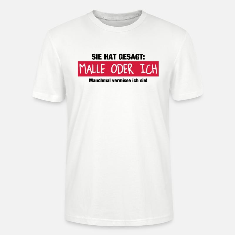 Malle oder ich - Stanley/Stella Unisex Bio-T-Shirt CRAFTER - Weiß