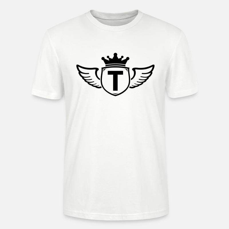 t,Anfangsbuchstabe, Name, - Stanley/Stella Unisex Bio-T-Shirt CRAFTER - Weiß