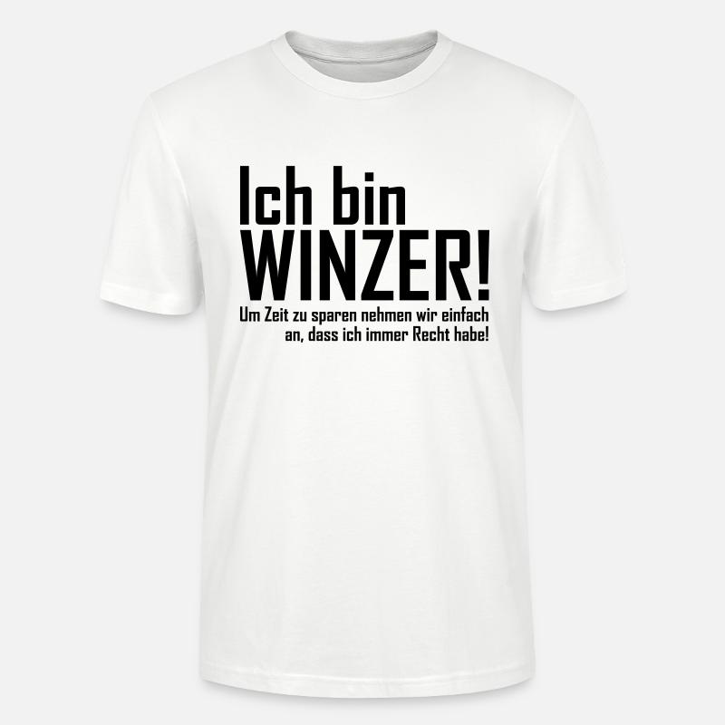 ich bin winzer - Stanley/Stella Unisex Bio-T-Shirt CRAFTER - Weiß