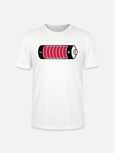 Charging bar battery clipart - Stanley/Stella CRAFTER Unisex Organic T-Shirt - white