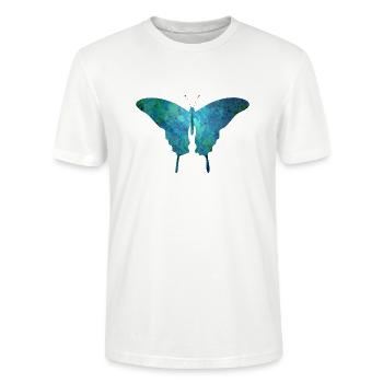 Schmetterling - Stanley/Stella Unisex Bio-T-Shirt CRAFTER - Weiß - Vorne - Alina (178cm) & Michal (187cm)