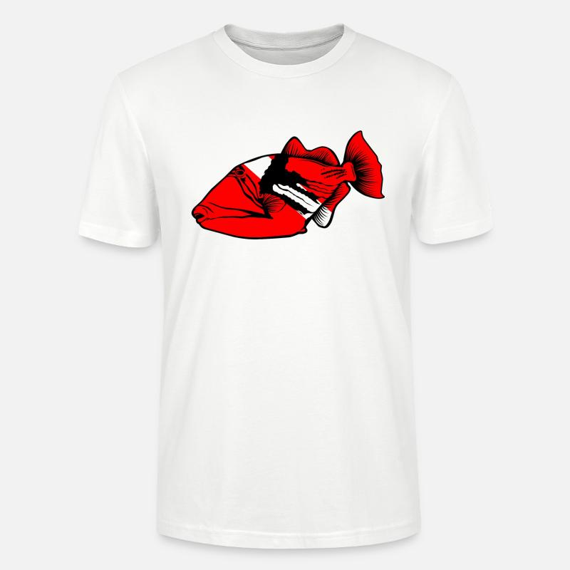 Drückerfisch von Scuba.Style - Stanley/Stella Unisex Bio-T-Shirt CRAFTER - Weiß