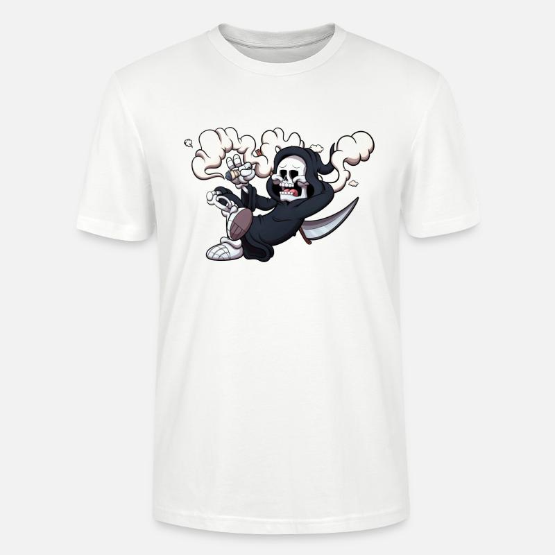 Tod Rauchen eines Joints - Stanley/Stella Unisex Bio-T-Shirt CRAFTER - Weiß
