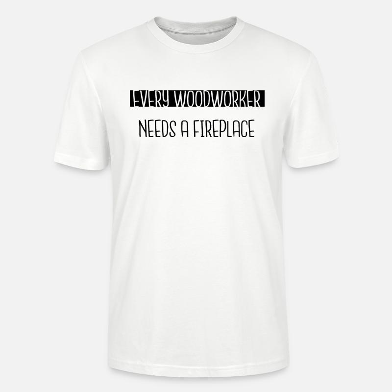 chainsaw cabinetmaker hearbeat - Stanley/Stella Unisex Bio-T-Shirt CRAFTER - Weiß
