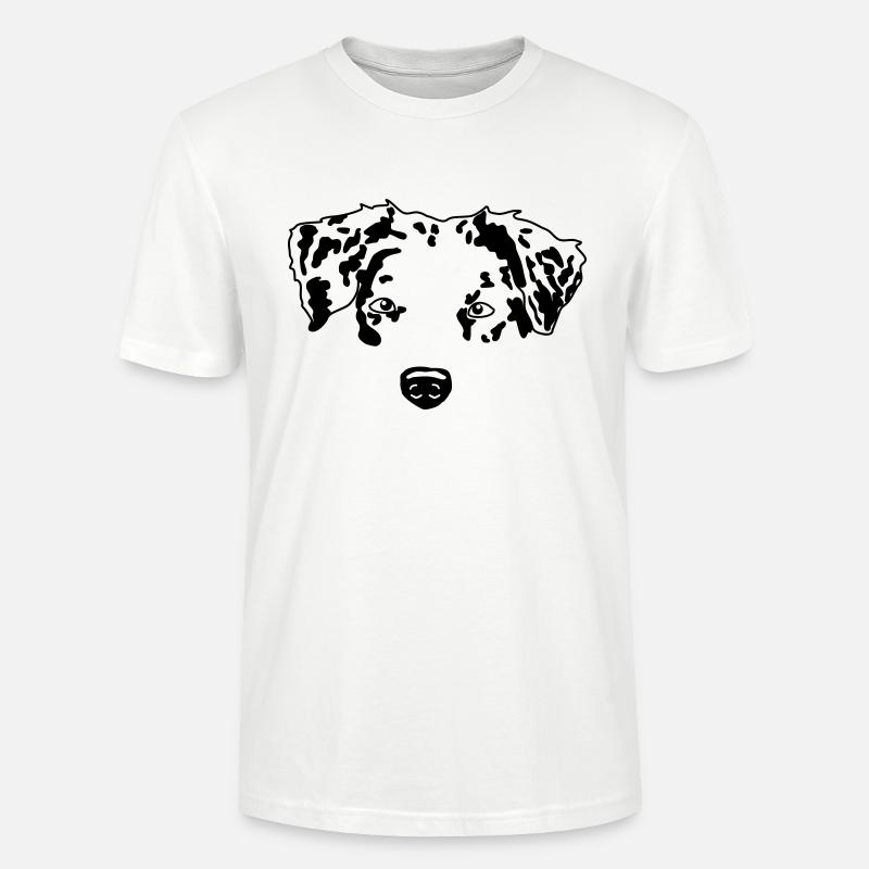 minimal Australian Shepherd Aussie dog - Stanley/Stella Unisex Bio-T-Shirt CRAFTER - Weiß
