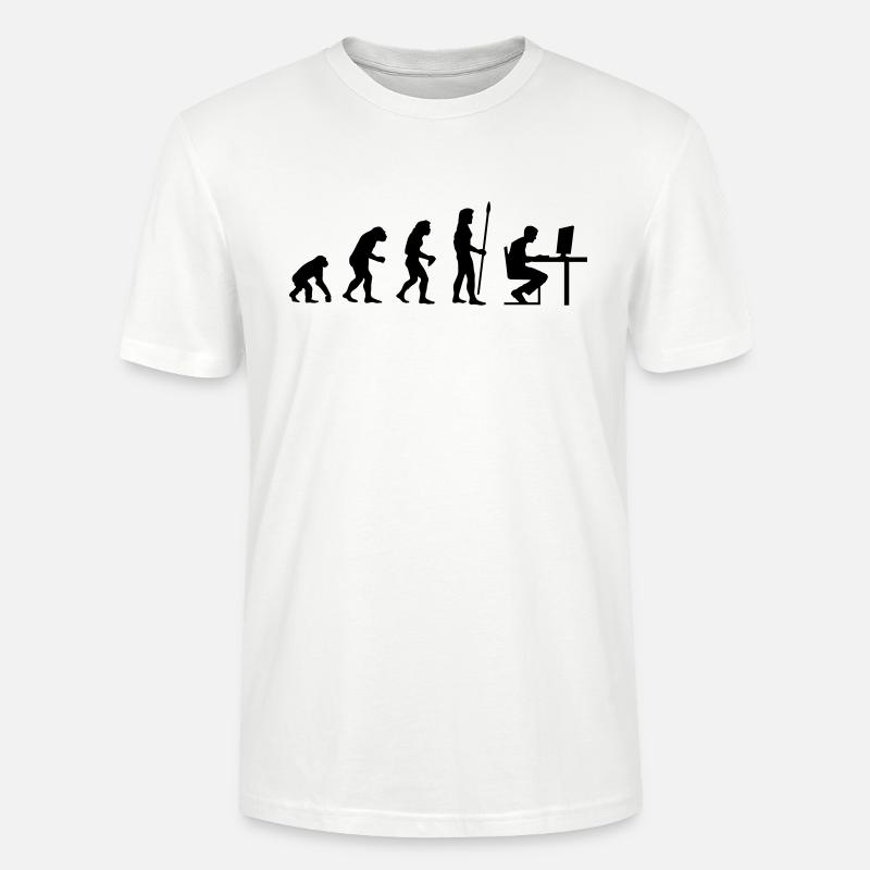 evolution_pc_gamer2 - T-shirt bio CRAFTER Stanley Stella Unisexe - blanc