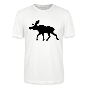 Elch - Stanley/Stella Unisex Bio-T-Shirt CRAFTER - Weiß - Vorne - Alina (178cm) & Michal (187cm)