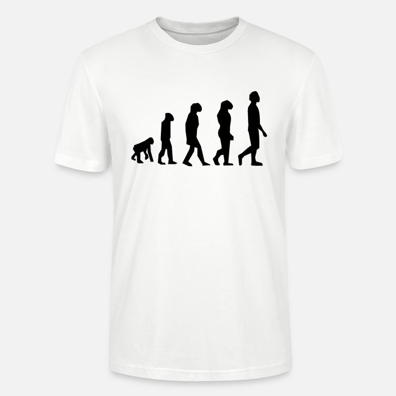 Evolution des Menschen - Stanley/Stella Unisex Bio-T-Shirt CRAFTER - Weiß