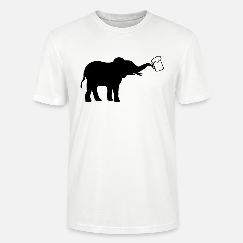 Krug Bier Elefant cool - Stanley/Stella Unisex Bio-T-Shirt CRAFTER - Weiß