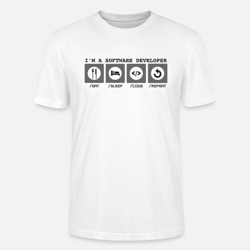 I'm a Software Developer - Softwareentwicklerin - Stanley/Stella CRAFTER Unisex Organic T-Shirt - white