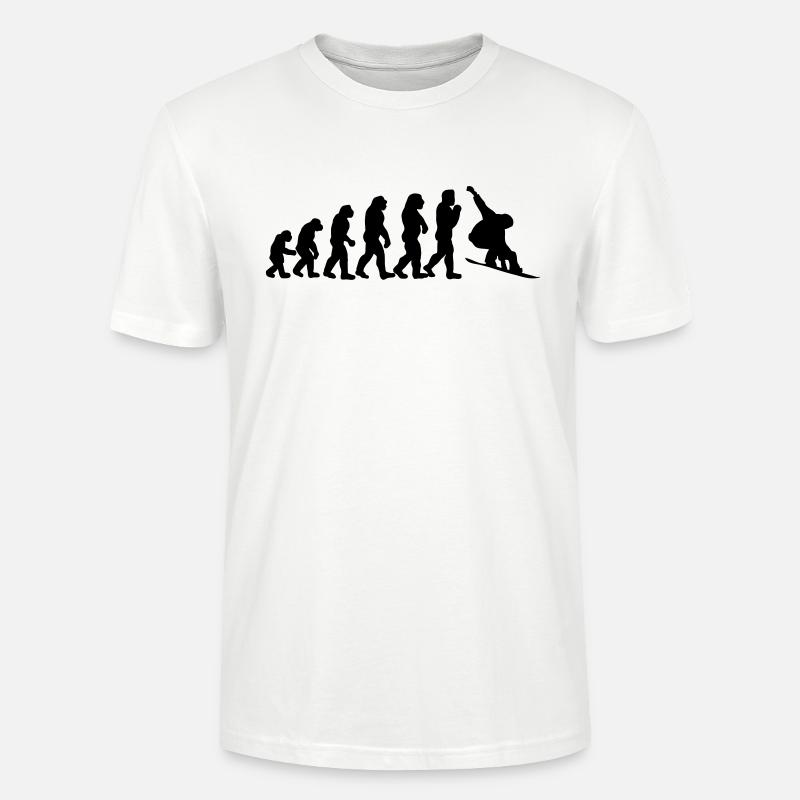 snowboard evolution - Stanley/Stella CRAFTER Unisex Organic T-Shirt - white