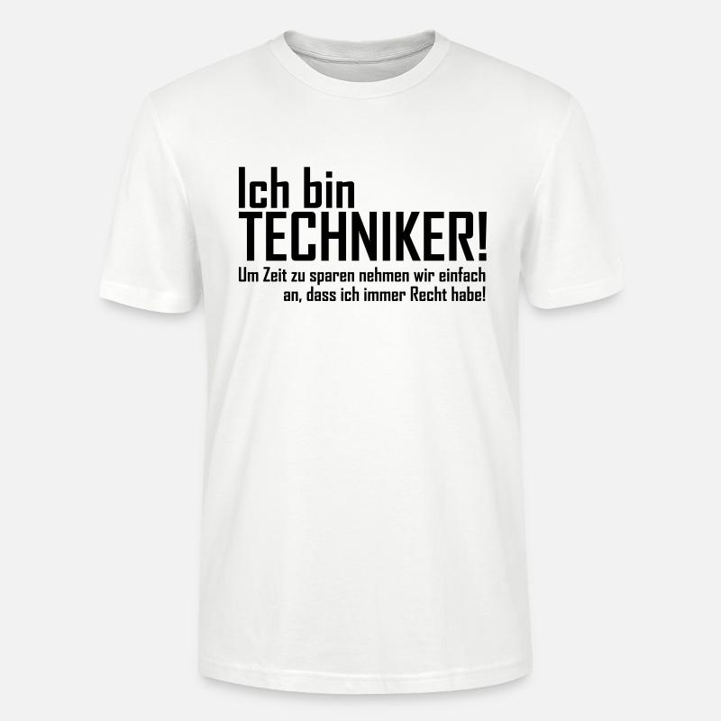ich bin techniker - Stanley/Stella Unisex Bio-T-Shirt CRAFTER - Weiß