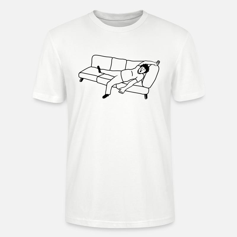 Couch Schlafender Mann - Stanley/Stella Unisex Bio-T-Shirt CRAFTER - Weiß