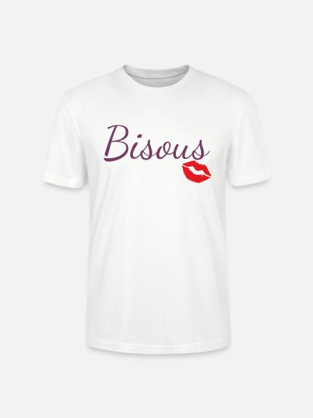 Bisous - T-shirt bio CRAFTER Stanley Stella Unisexe - blanc