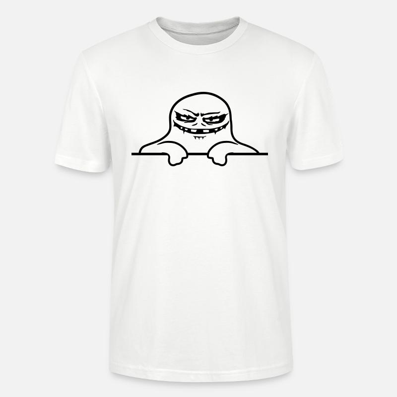 Geist Comic Mauer Monster - Stanley/Stella Unisex Bio-T-Shirt CRAFTER - Weiß