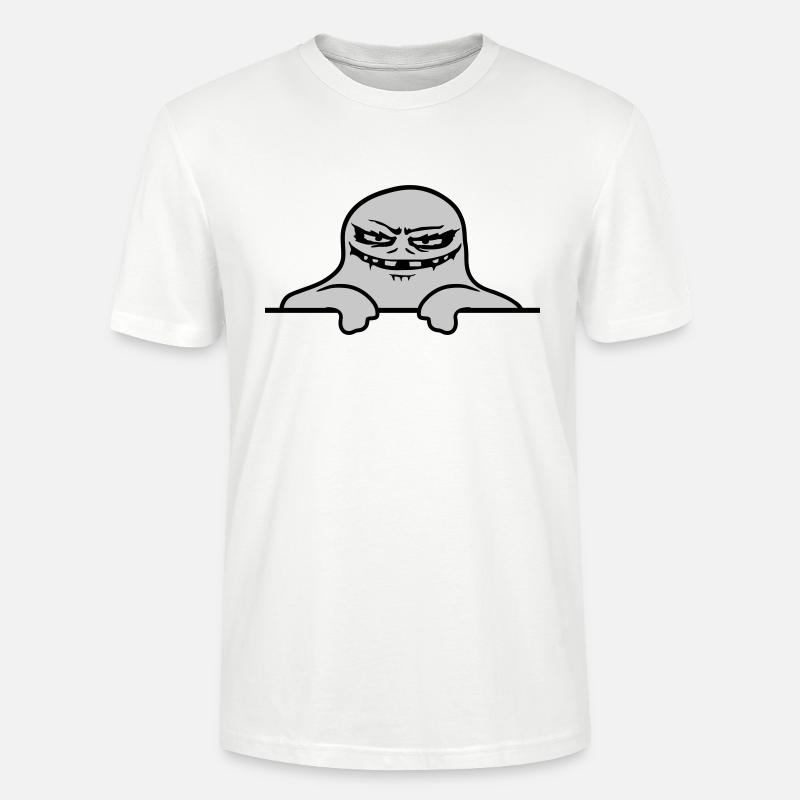 Mauer Geist Comic Monster - Stanley/Stella Unisex Bio-T-Shirt CRAFTER - Weiß
